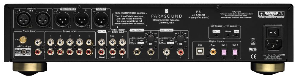 Parasound P6 Black предварительный усилитель