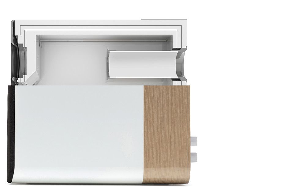 Q Acoustics Concept 300 (QA2740) Gloss White & Oak комплект из полочных 2-полосных АС и стоек для АС белый глянец