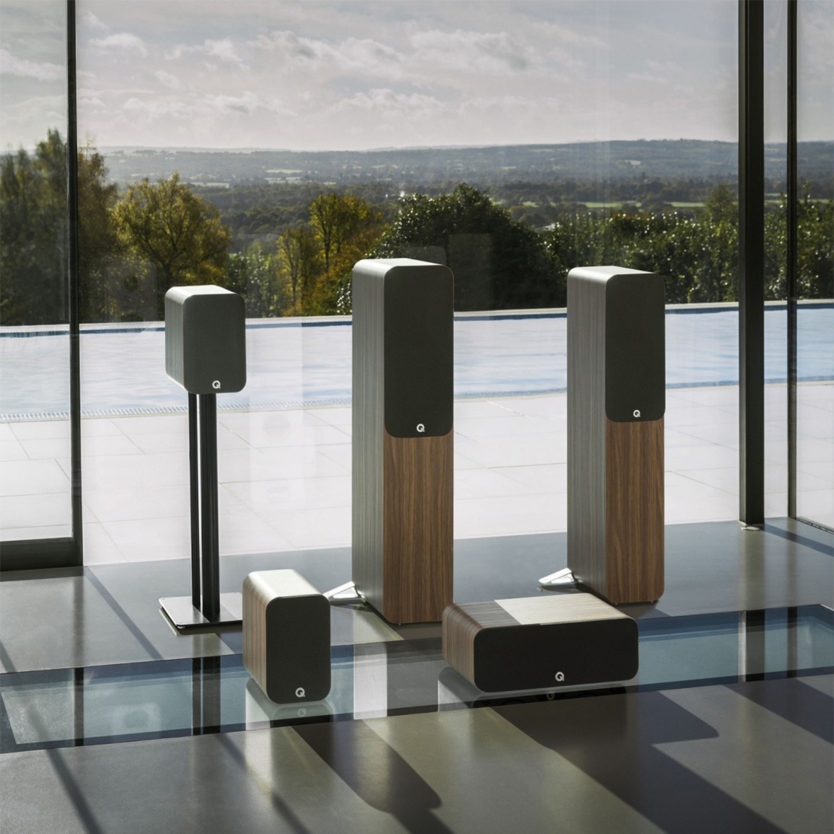 Q Acoustics Q5040 Santos rosewood Напольные АС розовое дерево QA5046