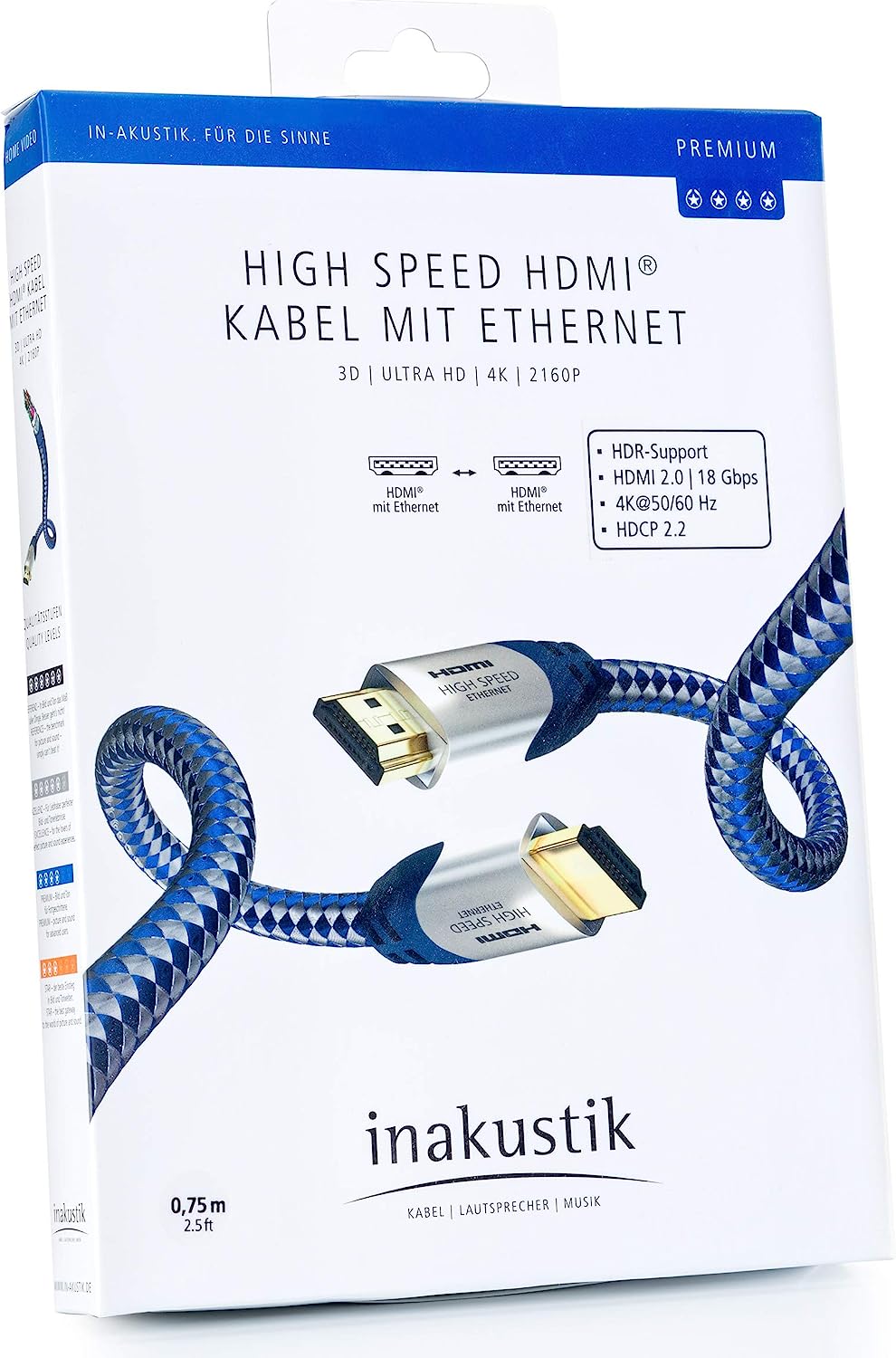 Inakustik Premium HDMI 2.0 m кабель HDMI