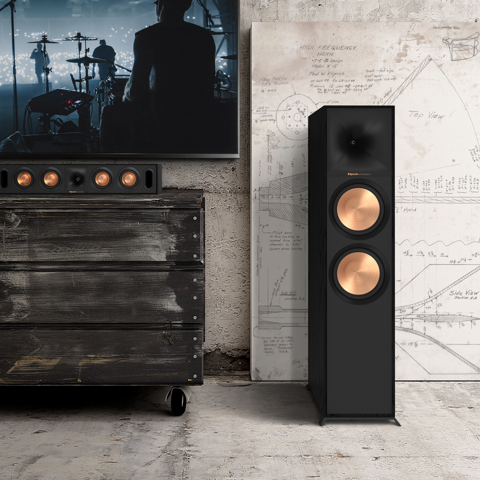 Напольная акустика Klipsch R-800F двухполосная, 450 Вт