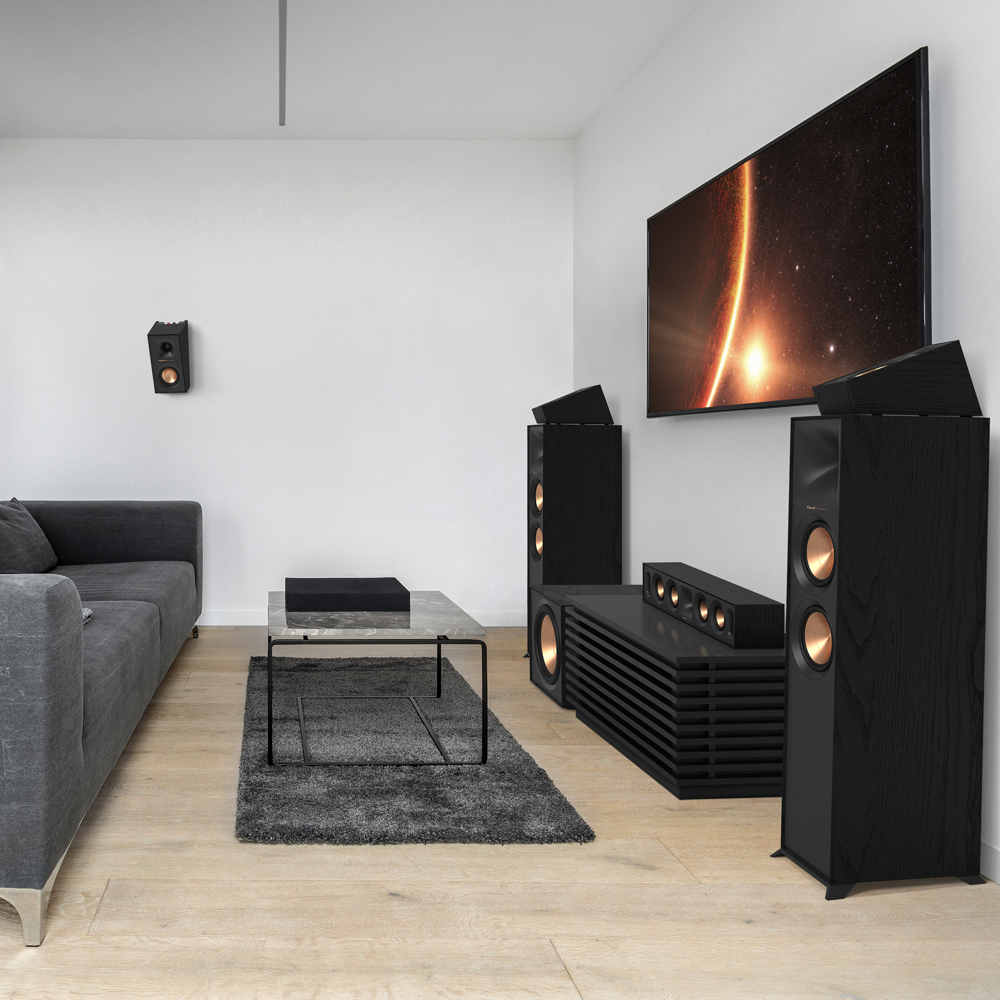 Напольная акустика Klipsch R-600F чёрного цвета
