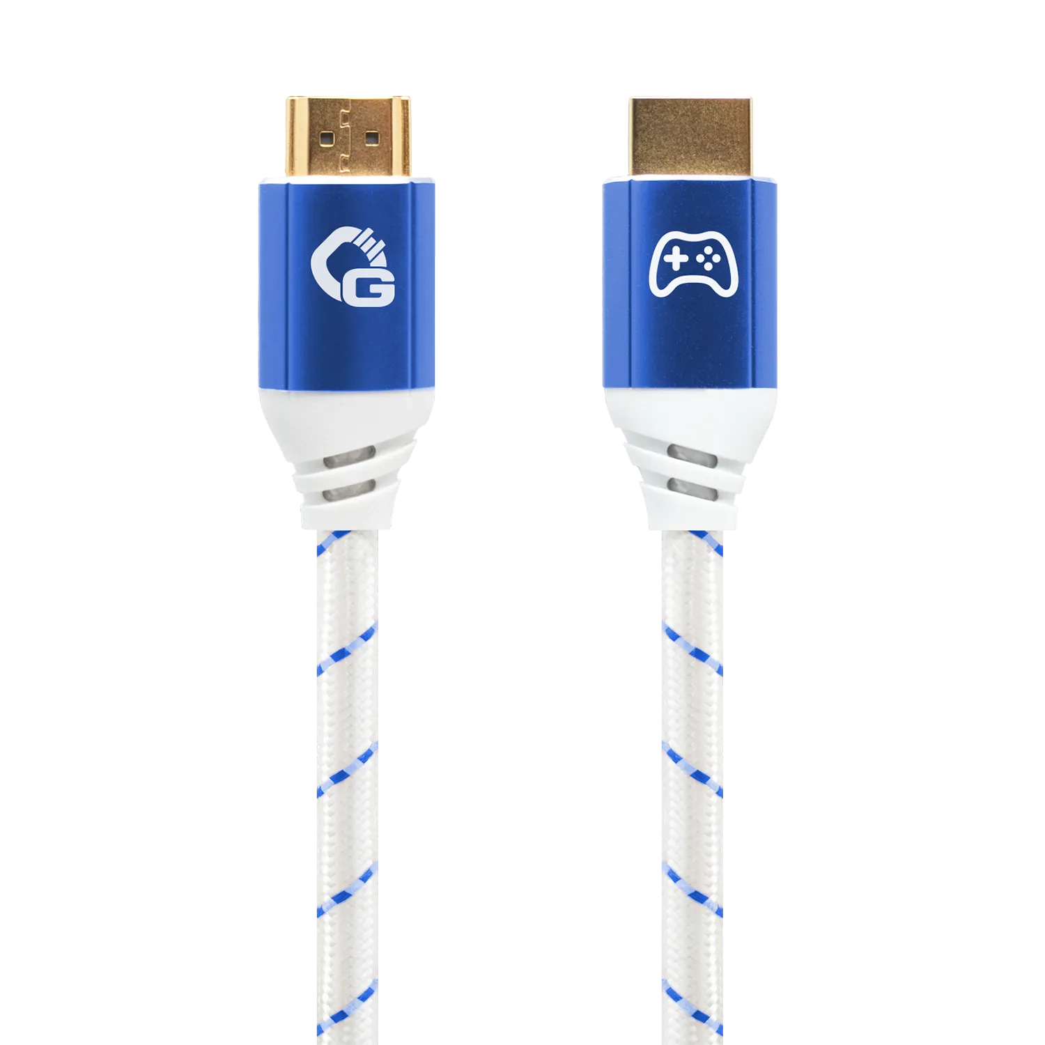 Oehlbach EXCELLENCE Gaming UHD Ultra High-Speed HDMI 2.1b cable 2,0m Blue / White D1C42553