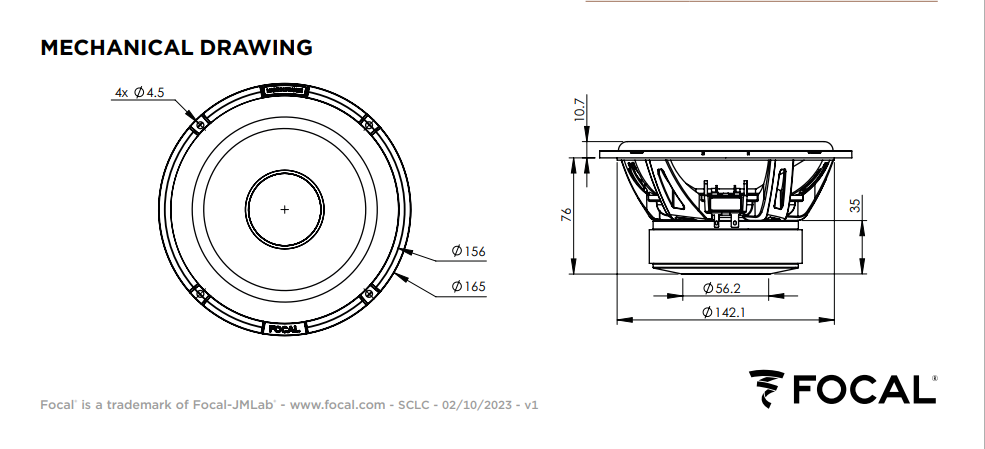 Мидбас FOCAL MW ES165KX3E (HPVE3019)