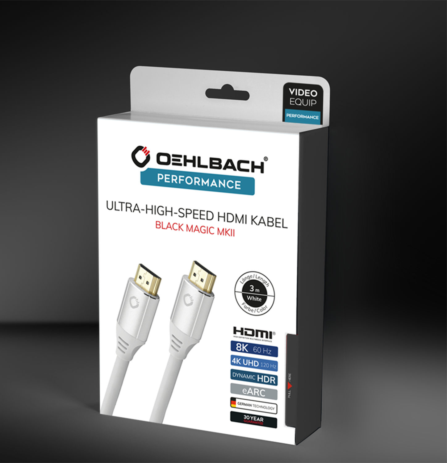 OehlbachPERFORMANCE Black Magic MKII UHS HDMI cable 2.0m white HDMI кабель D1C92491