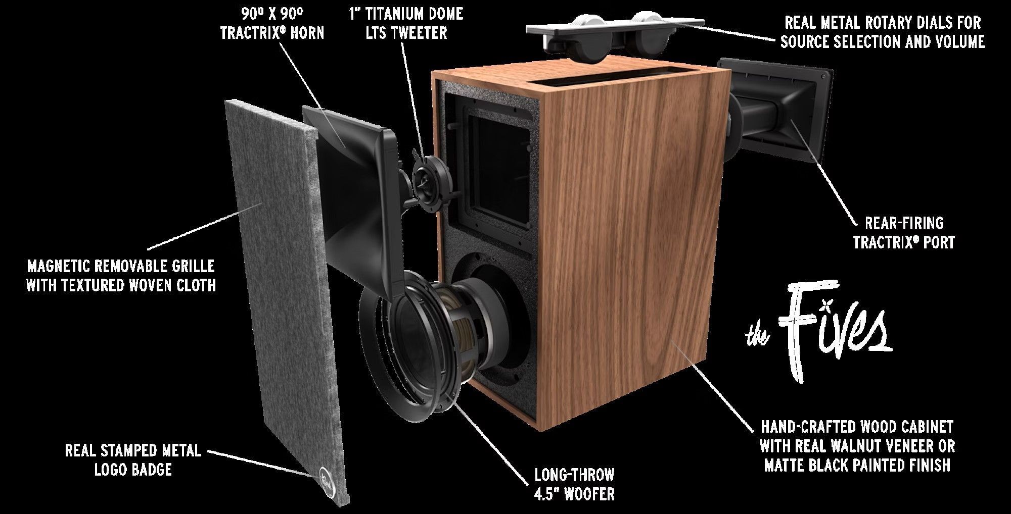 Klipsch THE FIVES Walnut Полочная акустика