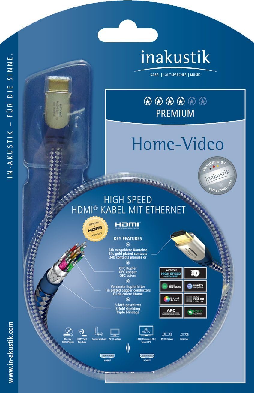Inakustik Premium HDMI 10.0 m кабель HDMI
