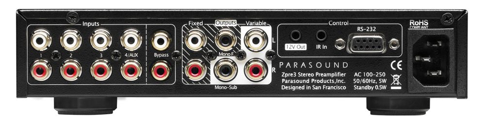 Parasound Zpre3 Black предварительный стерео усилитель
