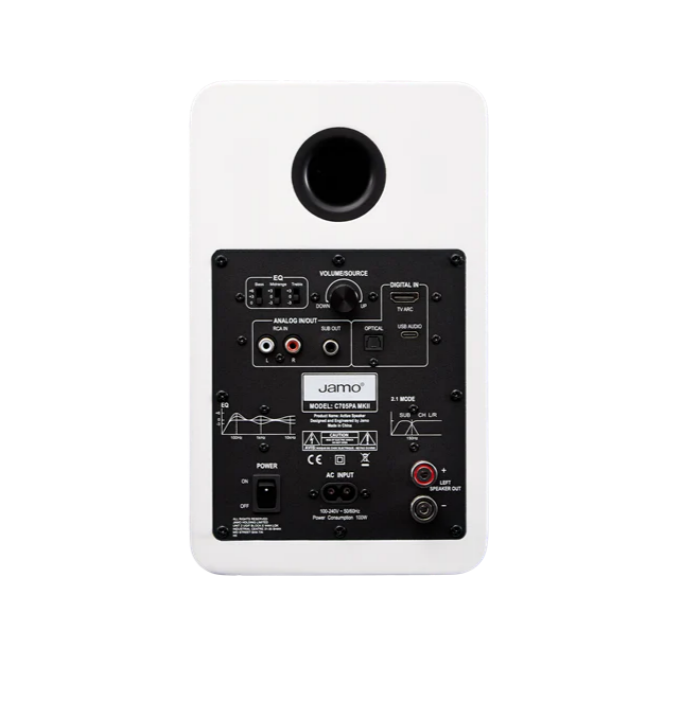 Активная полочные колонки Jamo C705PA MKII Matte White