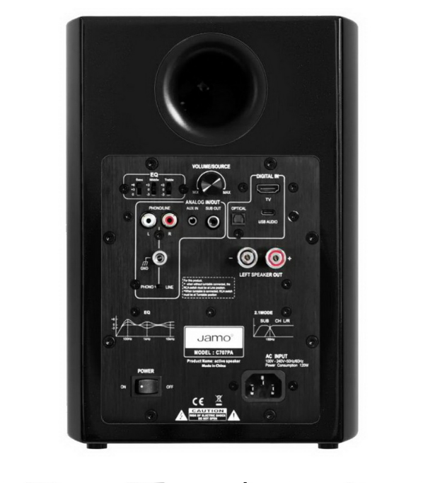 Активная полочные колонки Jamo C707PA Black